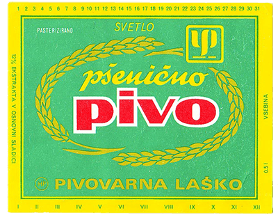 PŠENIČNO PIVO, okoli leta 1976, s stopnjo alkohola 5 %.