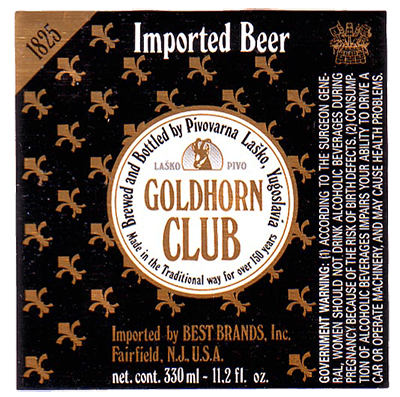 GOLDHORN CLUB, around 1992, export beer with 4,2% alcohol.