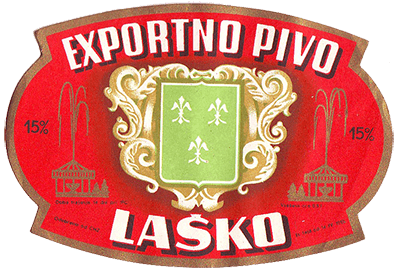 EXPORT BEER LAŠKO, from 1953 to 1964 with 6% alcohol. Predecessor of Thermal Dessert with 15%.
