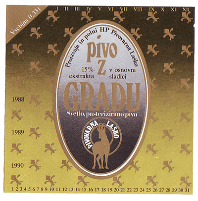 BEER OF THE CASTLE, 1989, special beer, for sale only in the castle.