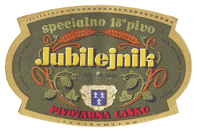18% ANNIVERSARY DARK BEER, from 1958 to 1965. As 20th anniversary of Podšmihel brewery.