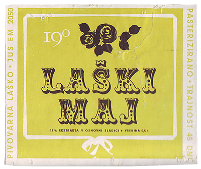 LAŠKO MAJ, 1964, special light beer.