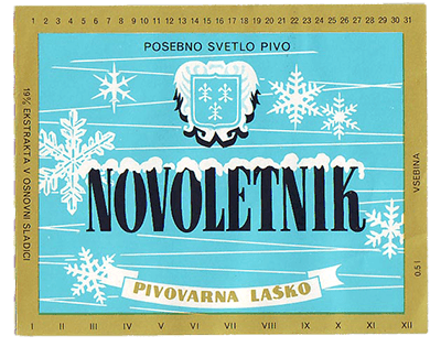 NEW YEAR SPECIAL BEER, from 1962 to 1965, lager.